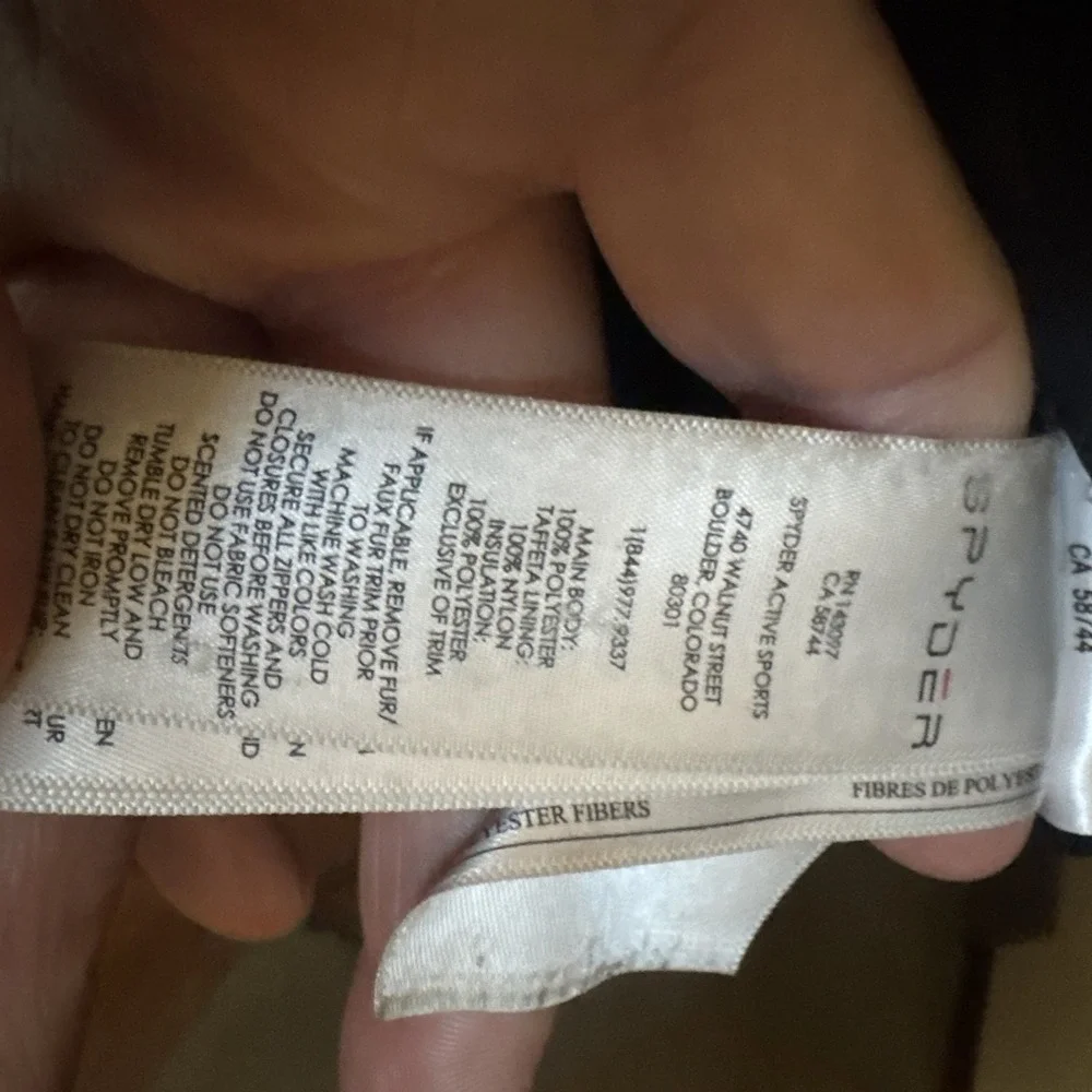 Spyder Boys Ski Jacket Size 18 Red Black Hooded Waterproof Snow Coat Youth‎ - Picture 3 of 10